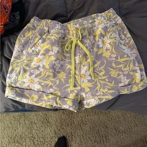 Cute flowery yellow shorts (14) Anthropology